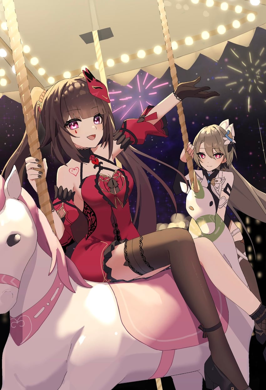 vita and sparkle (honkai and 2 more) drawn by h2o_omizu
