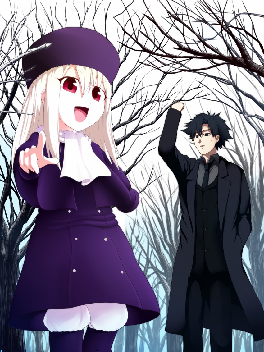 illyasviel von einzbern and emiya kiritsugu (fate and 2 more) drawn by seta4480
