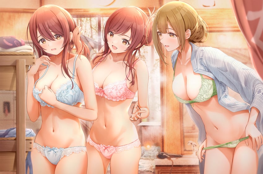 osaki amana, kuwayama chiyuki, and osaki tenka (idolmaster and 1 more) drawn by fujinomiya_rio