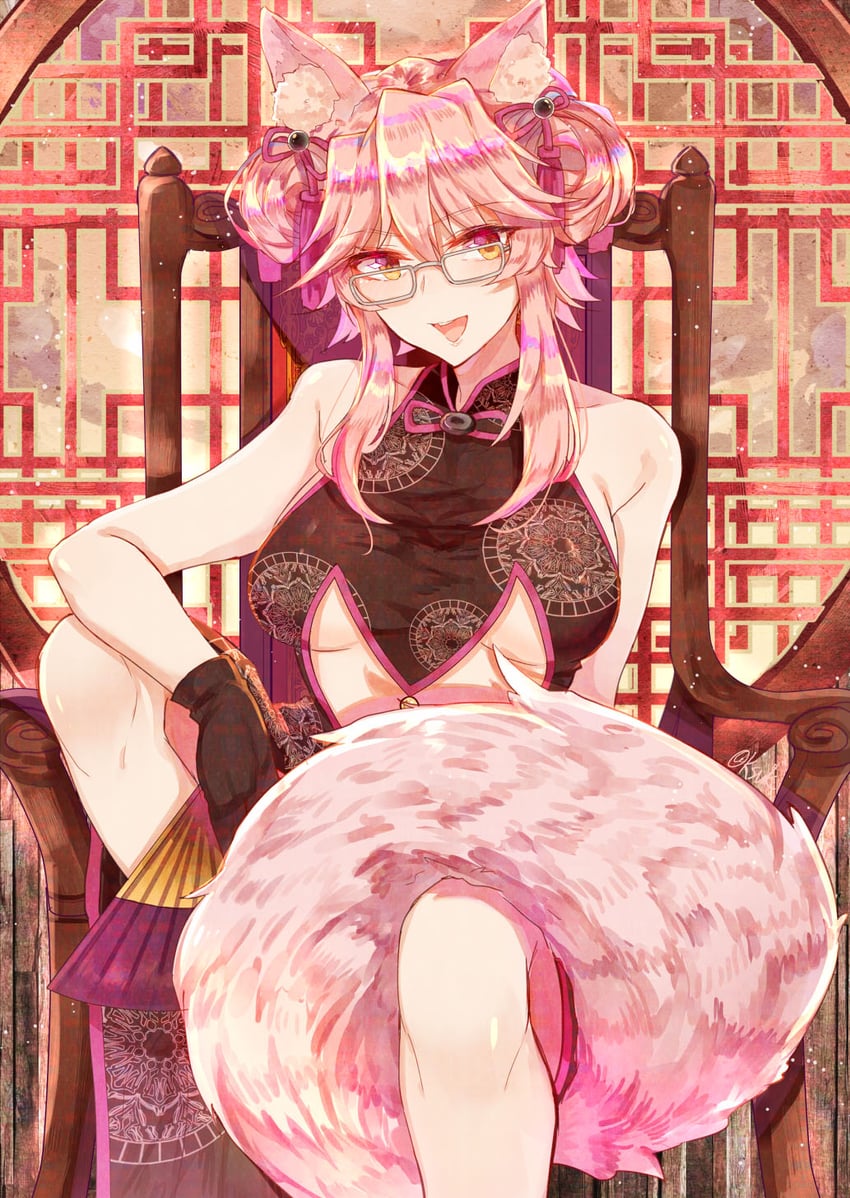 tamamo and koyanskaya (fate and 1 more) drawn by gevjon