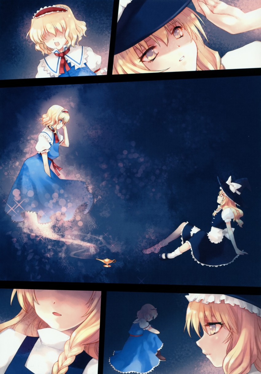 kirisame marisa and alice margatroid (touhou) drawn by hakoiri_nekohime