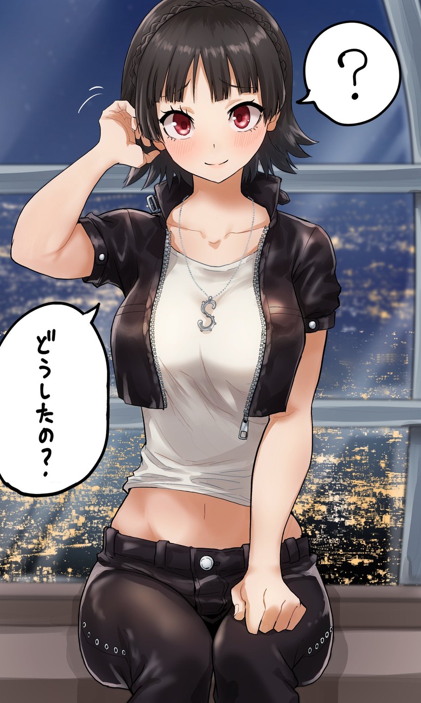 niijima makoto (persona and 2 more) drawn by kurosususu