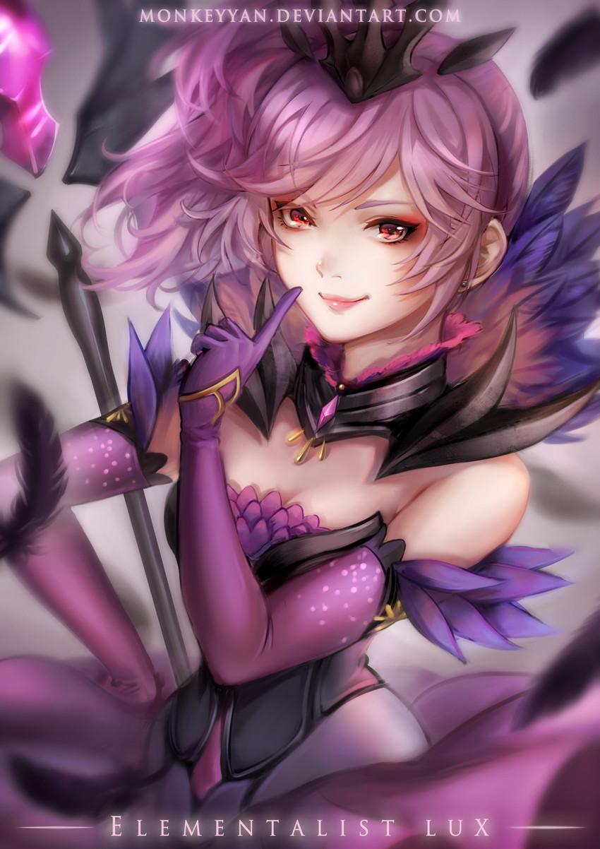 lux, elementalist lux, and dark elementalist lux (league of legends) drawn by monkeyyan