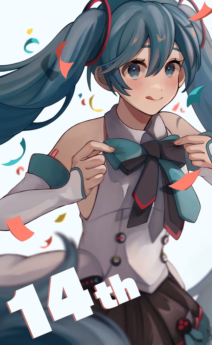 hatsune miku and magical mirai miku (vocaloid and 1 more) drawn by nyapanu