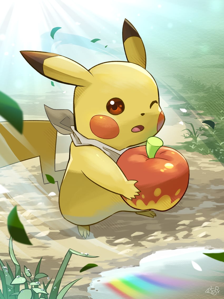 pikachu (pokemon and 1 more) drawn by yamaori_(hakkentai_pokedan)