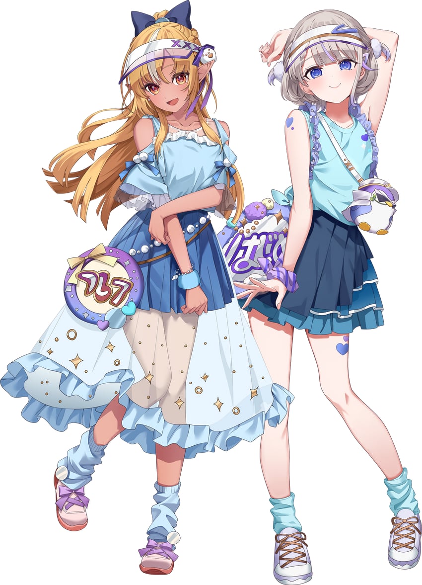 shiranui flare, todoroki hajime, and banpen (hololive and 1 more)