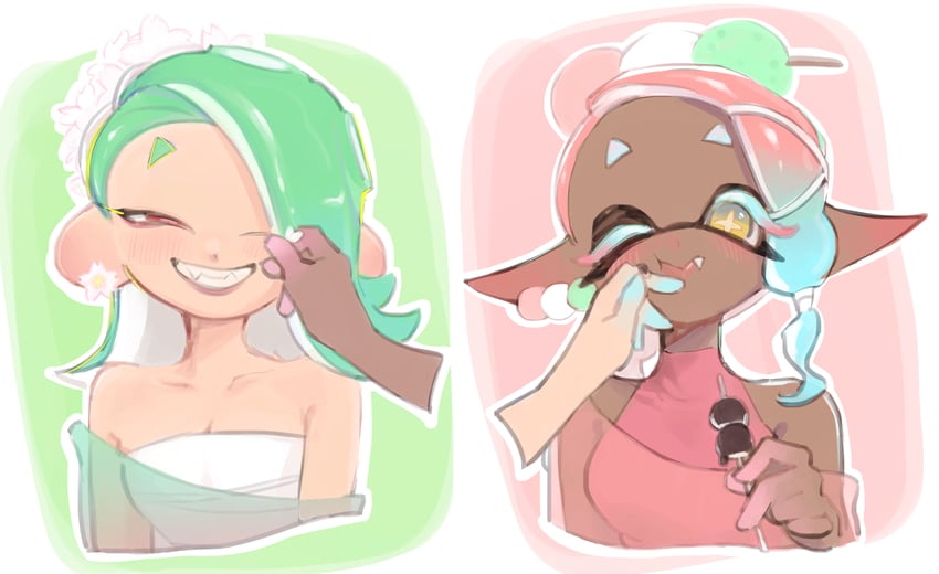 shiver and frye (splatoon and 1 more) drawn by mainichi_yamucha
