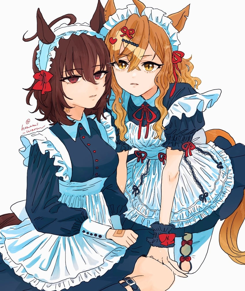 agnes tachyon and jungle pocket (umamusume) drawn by inaho_soji