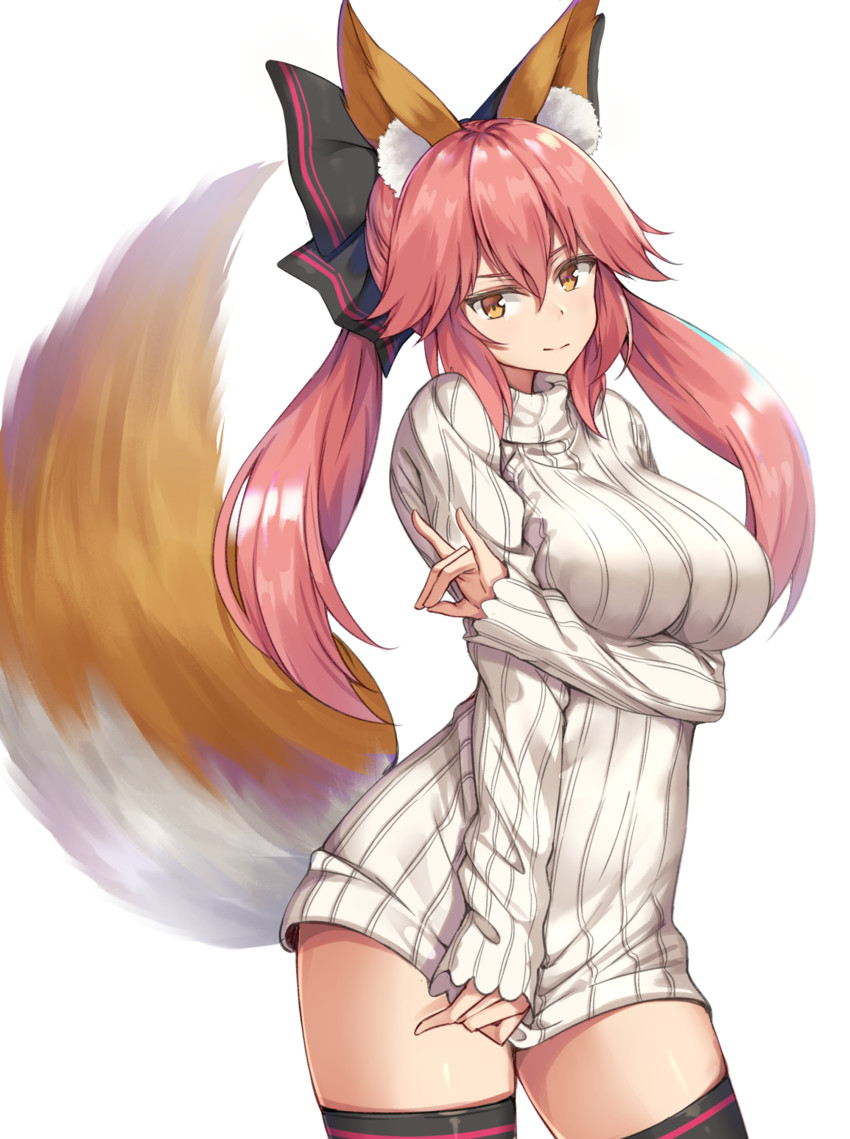 tamamo and tamamo no mae (fate and 1 more) drawn by kanikou