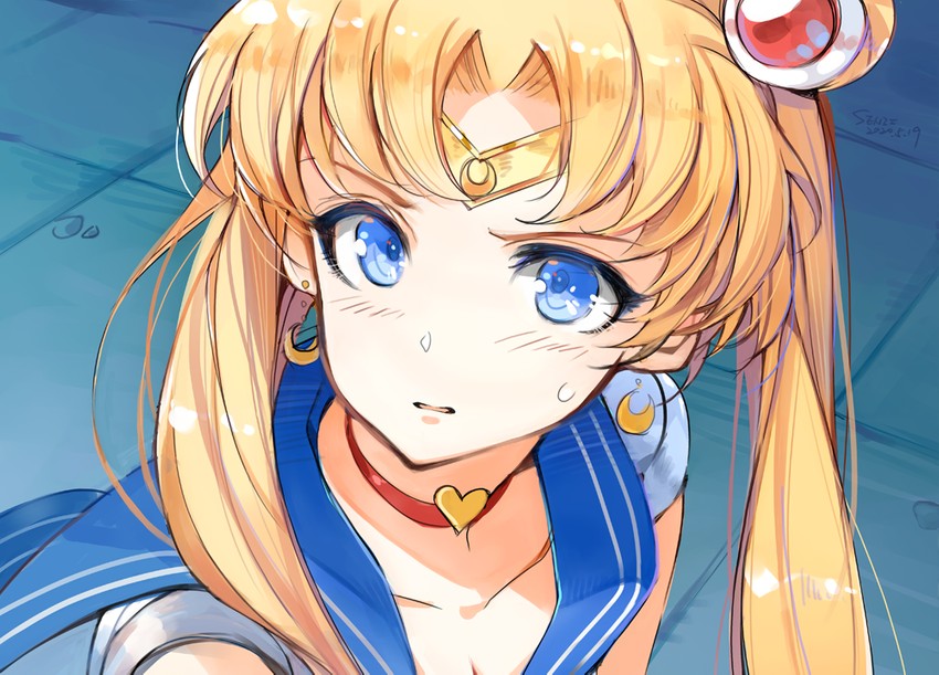 tsukino usagi and sailor moon (bishoujo senshi sailor moon and 1 more) drawn by senzi