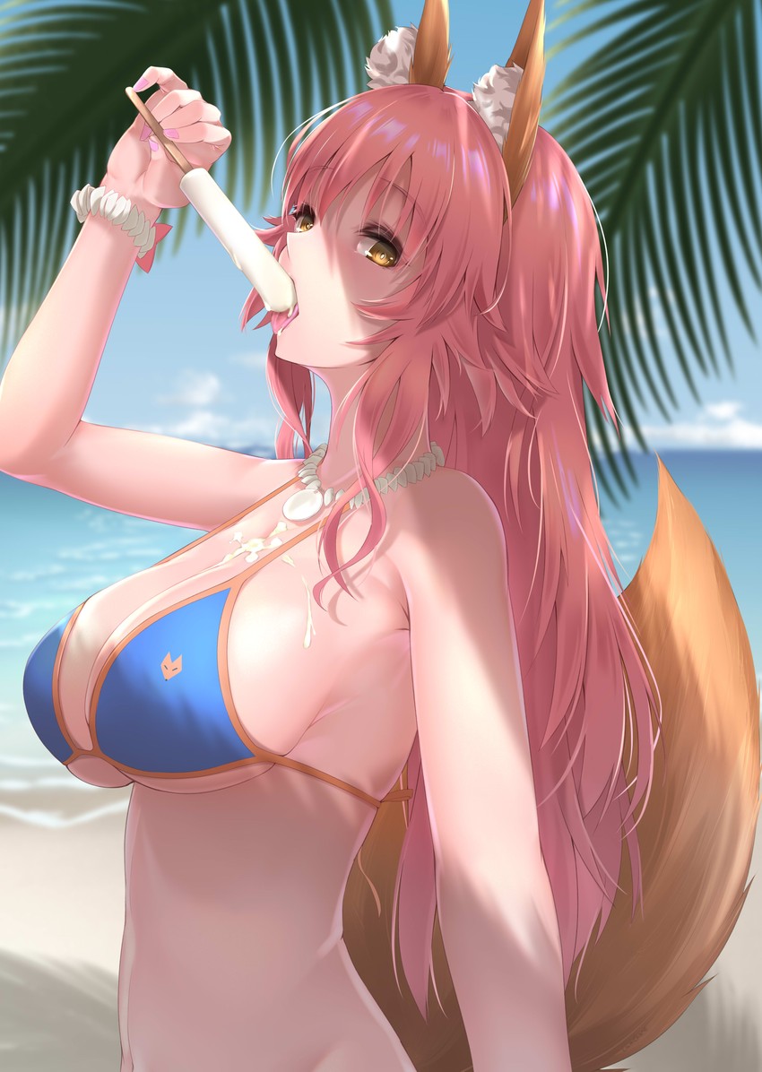 tamamo and tamamo no mae (fate and 2 more) drawn by kamehito