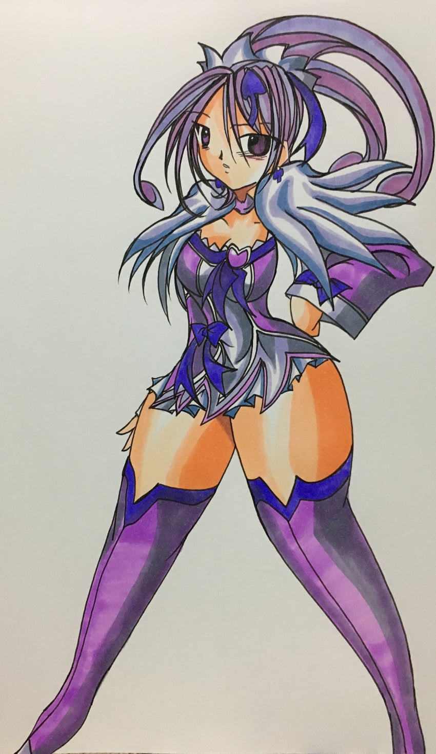 cure sword (precure and 1 more) drawn by heru-chan