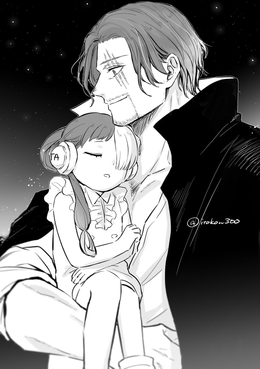 uta and shanks (one piece and 1 more) drawn by itokon300