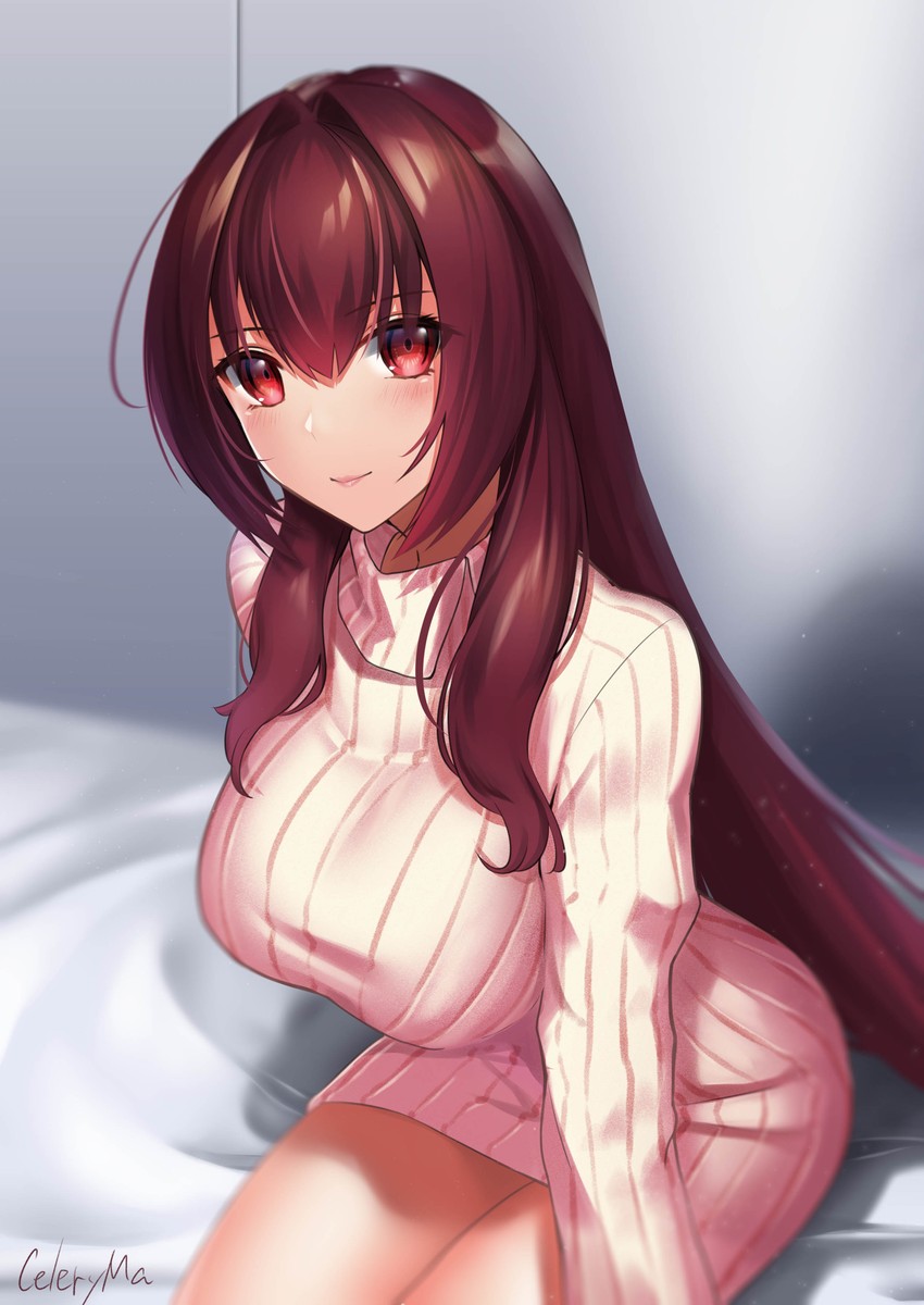 scathach (fate and 1 more) drawn by nishibi_mitsuba