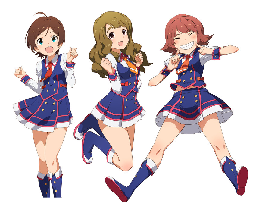 miyao miya, nonohara akane, and kinoshita hinata (idolmaster and 1 more) drawn by narumi_arata