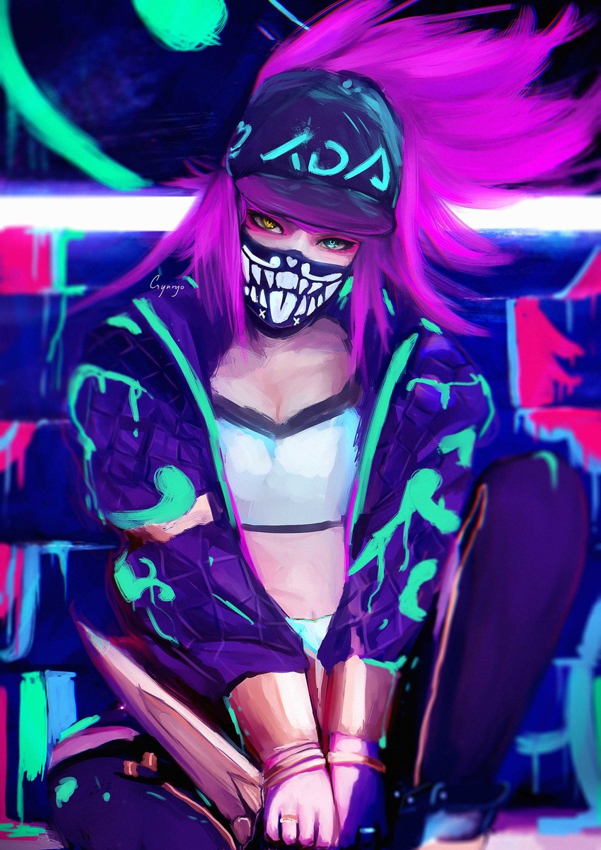 akali and k/da akali (league of legends) drawn by gyn_ryo