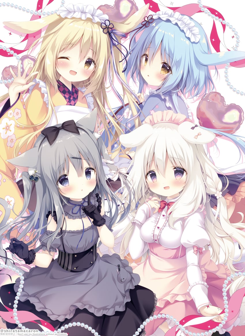 yukimura chieri, misono ichika, momose kaguya, and momose mitsuki (amairo chocolata) drawn by shiratama_(shiratamaco)