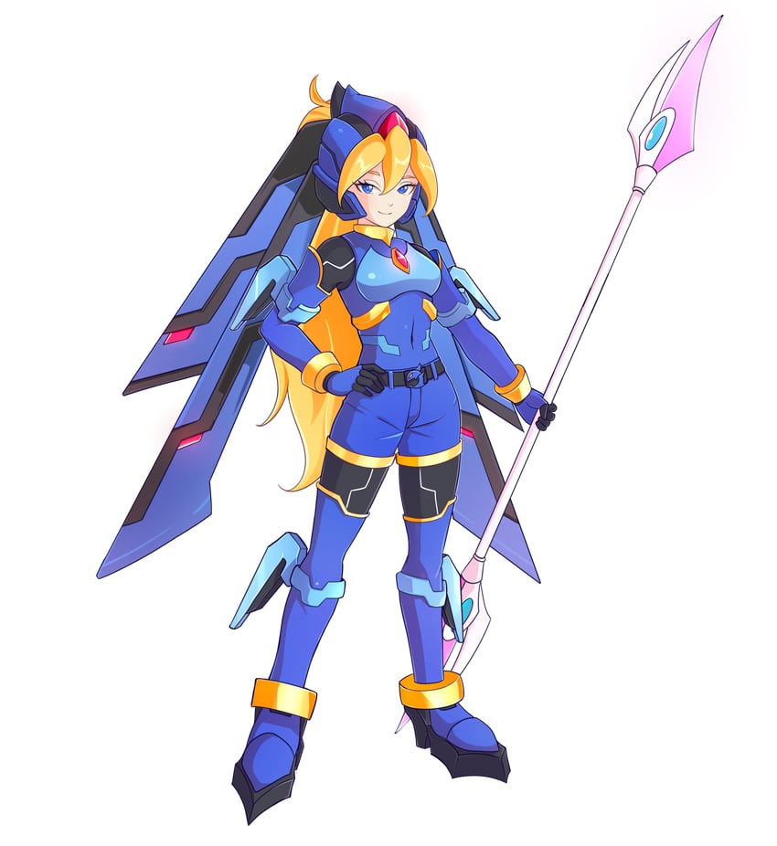 ciel and model l (mega man and 2 more) drawn by uta_guipiy