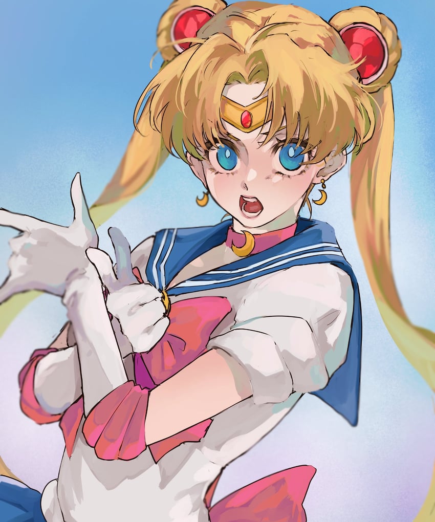 tsukino usagi and sailor moon (bishoujo senshi sailor moon) drawn by oj_0624