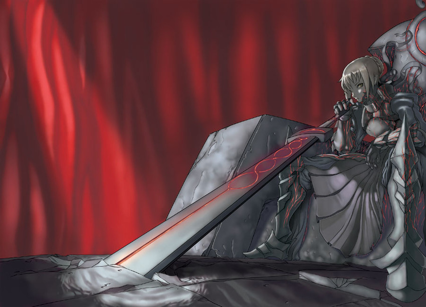 artoria pendragon and saber alter (fate and 2 more) drawn by shiri_(yam)