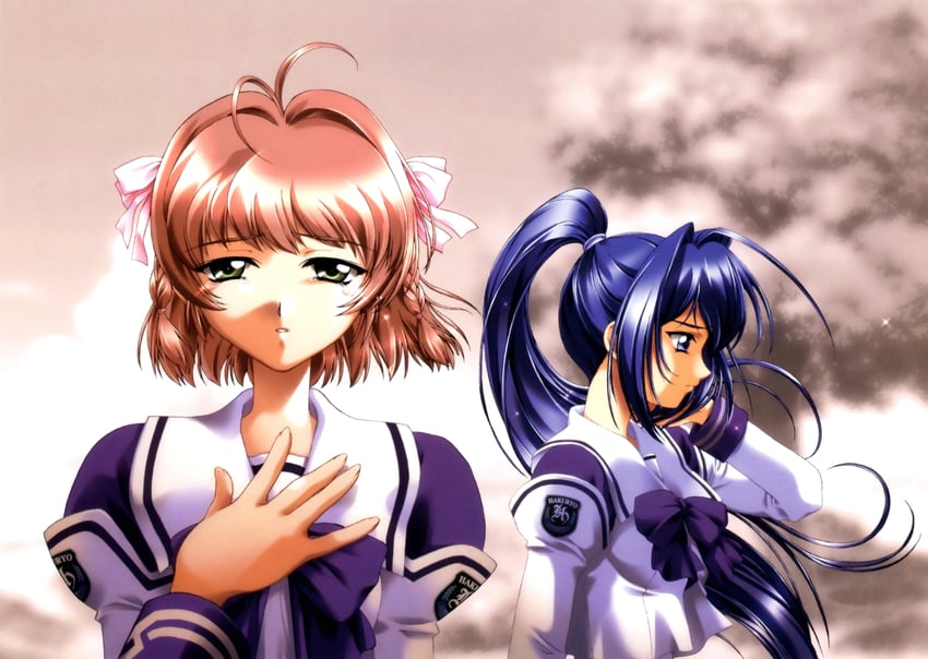 hayase mitsuki and suzumiya haruka (kimi ga nozomu eien) drawn by baka_ouji_persia