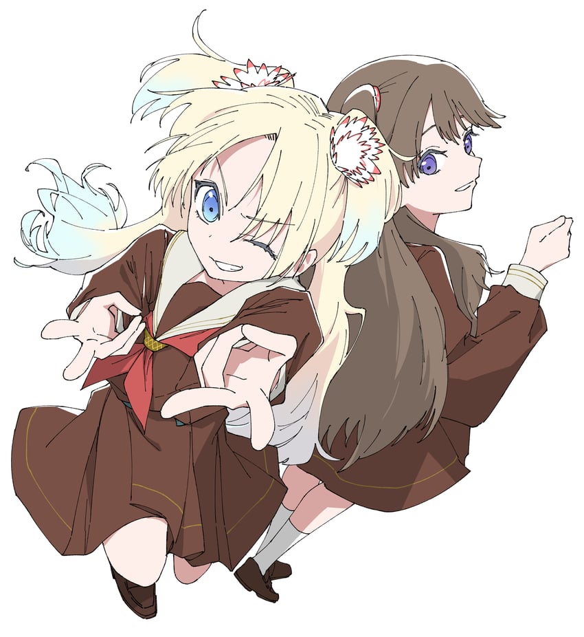 fujishima megumi and osawa rurino (love live! and 1 more) drawn by haruruhaharur