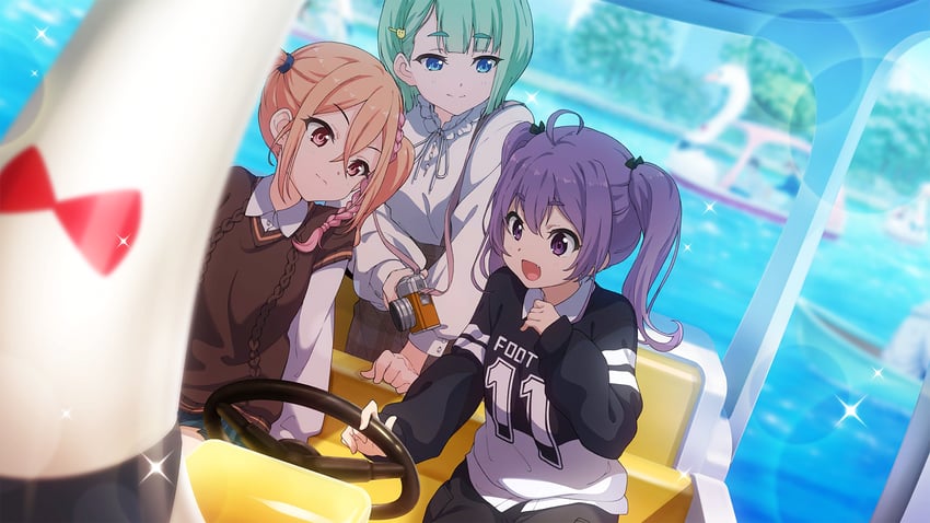 tojo yuki, fumino miko, and kimijima nana (22/7 and 1 more)