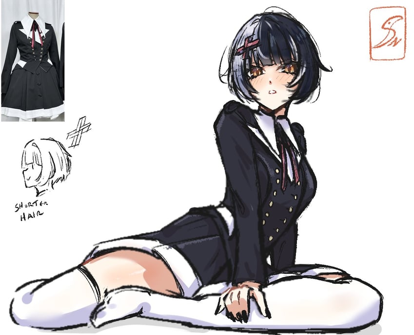 shiori novella (hololive and 1 more) drawn by penguin_stamp