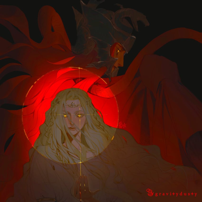 miquella and messmer the impaler (elden ring and 1 more) drawn by gravitydusty