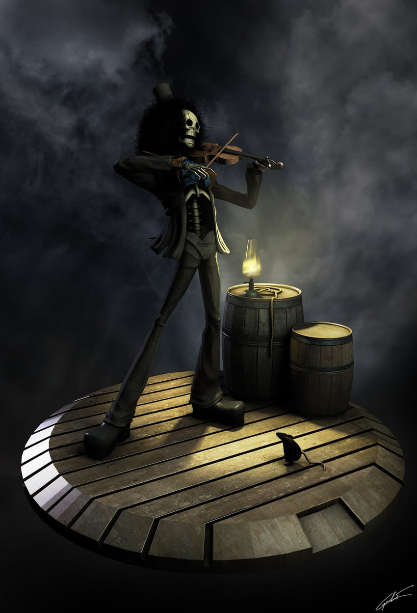 brook (one piece) drawn by op-sama
