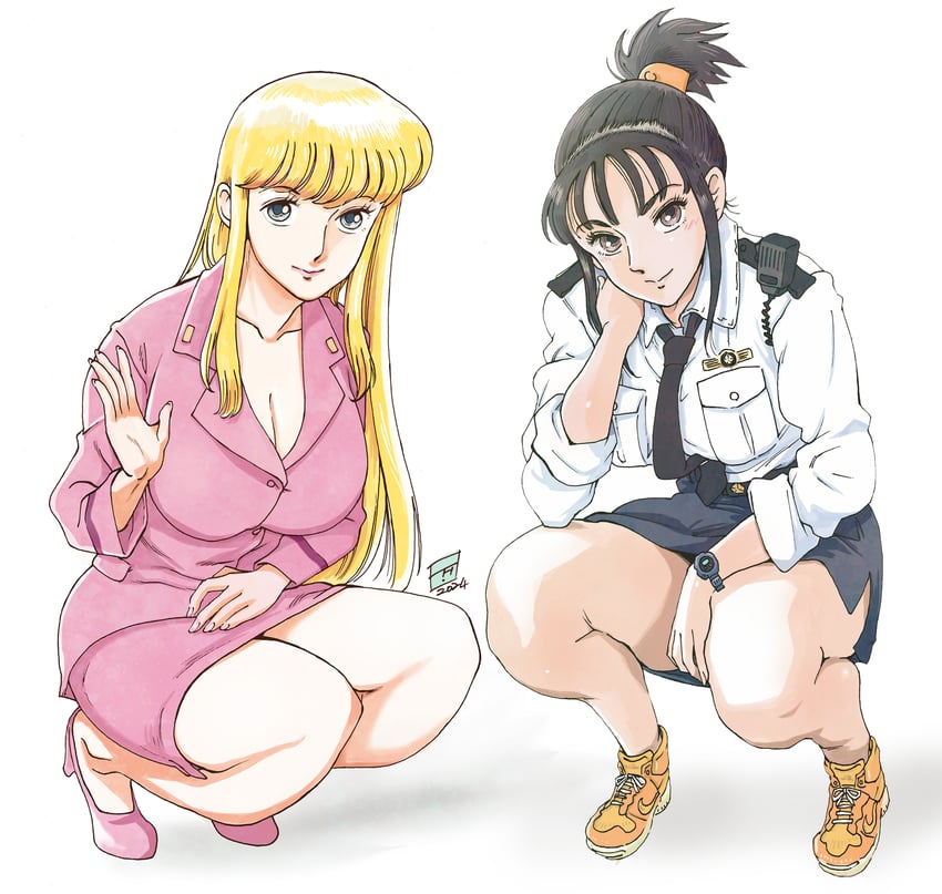akimoto katherine reiko and giboshi matoi (kochikame) drawn by kujira_gunsou