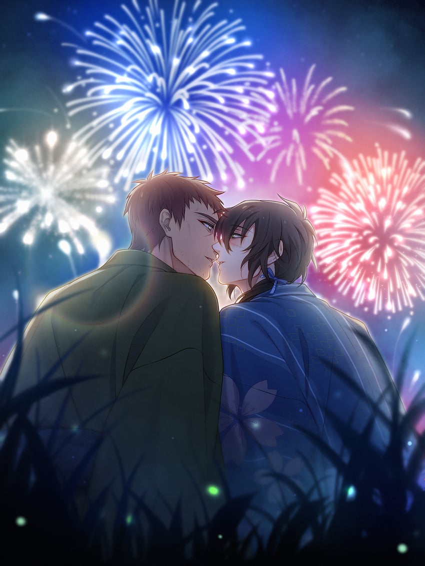 towa and murase takuma (slow damage) drawn by asahi_(baiyameng)