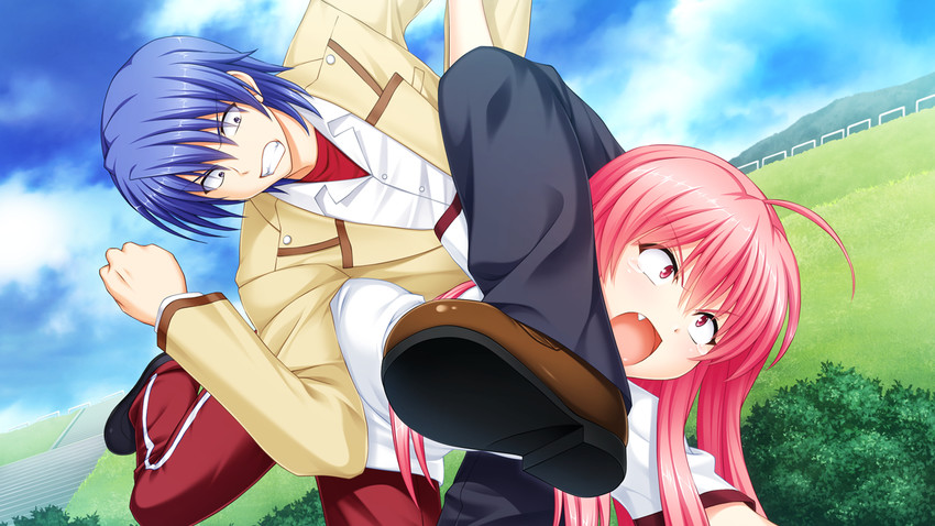 yui and hinata hideki (angel beats!) drawn by na-ga