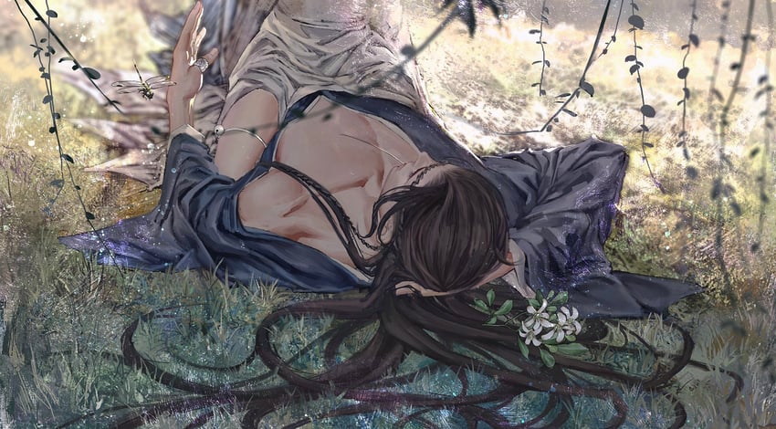 shen zechuan and xiao chiye (qiang jin jiu) drawn by yun_ting