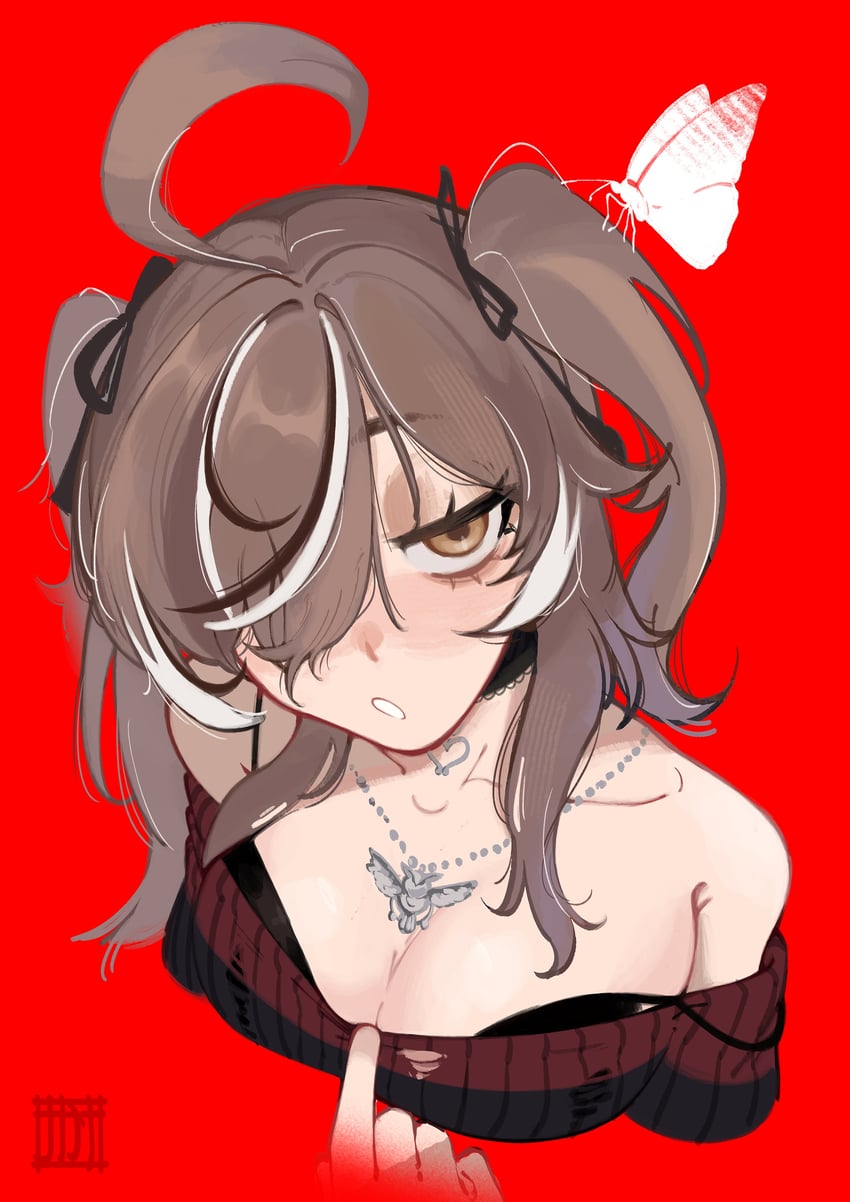 nanashi mumei (hololive and 1 more) drawn by sakanayukii