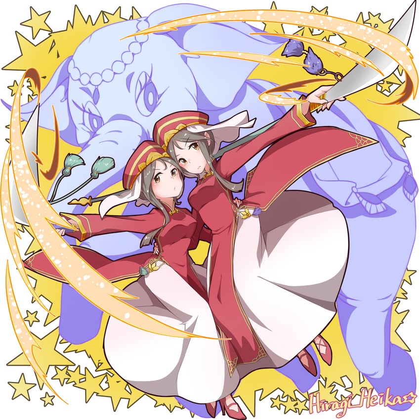 trung trac and trung nhi (original) drawn by hiiragi_heika
