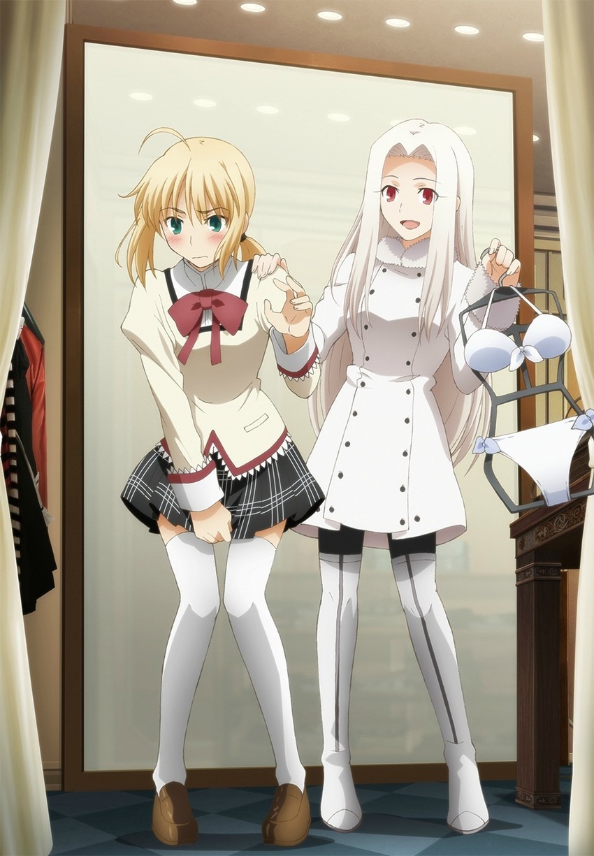 artoria pendragon, kaname madoka, saber, and irisviel von einzbern (fate and 2 more)