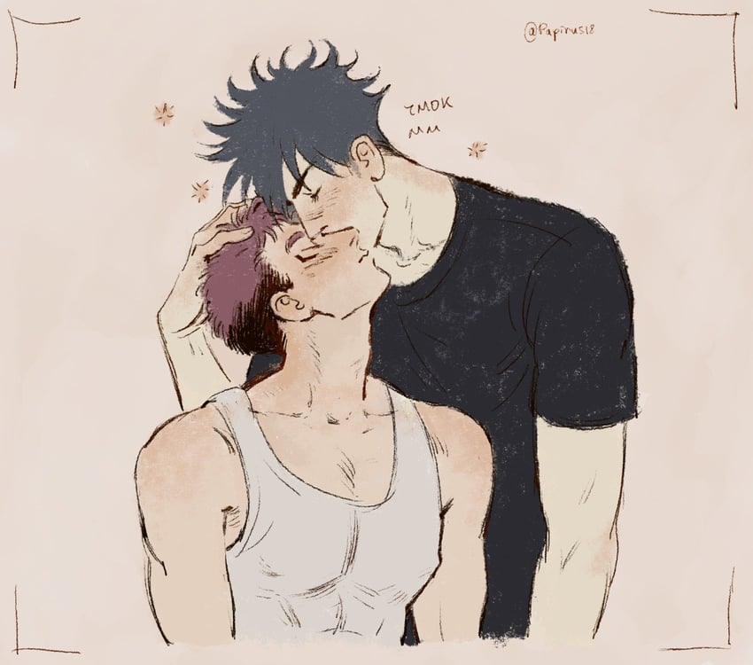 itadori yuuji and fushiguro megumi (jujutsu kaisen) drawn by papirus_18