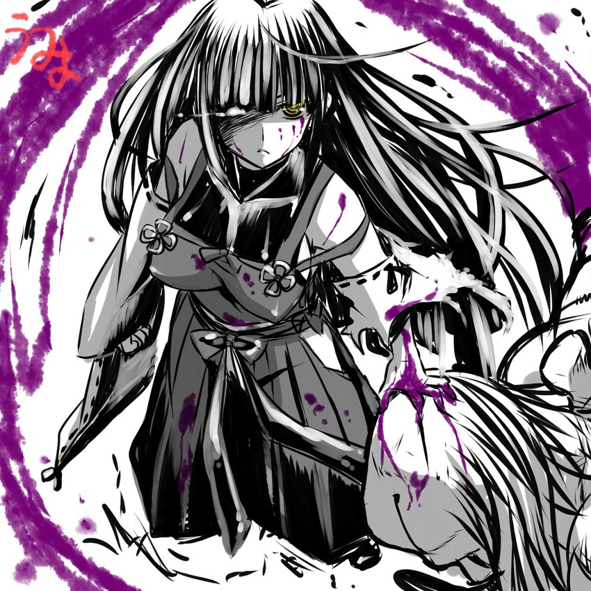 sendai hakurei no miko (original and 2 more) drawn by umyonge_(lkakeu)