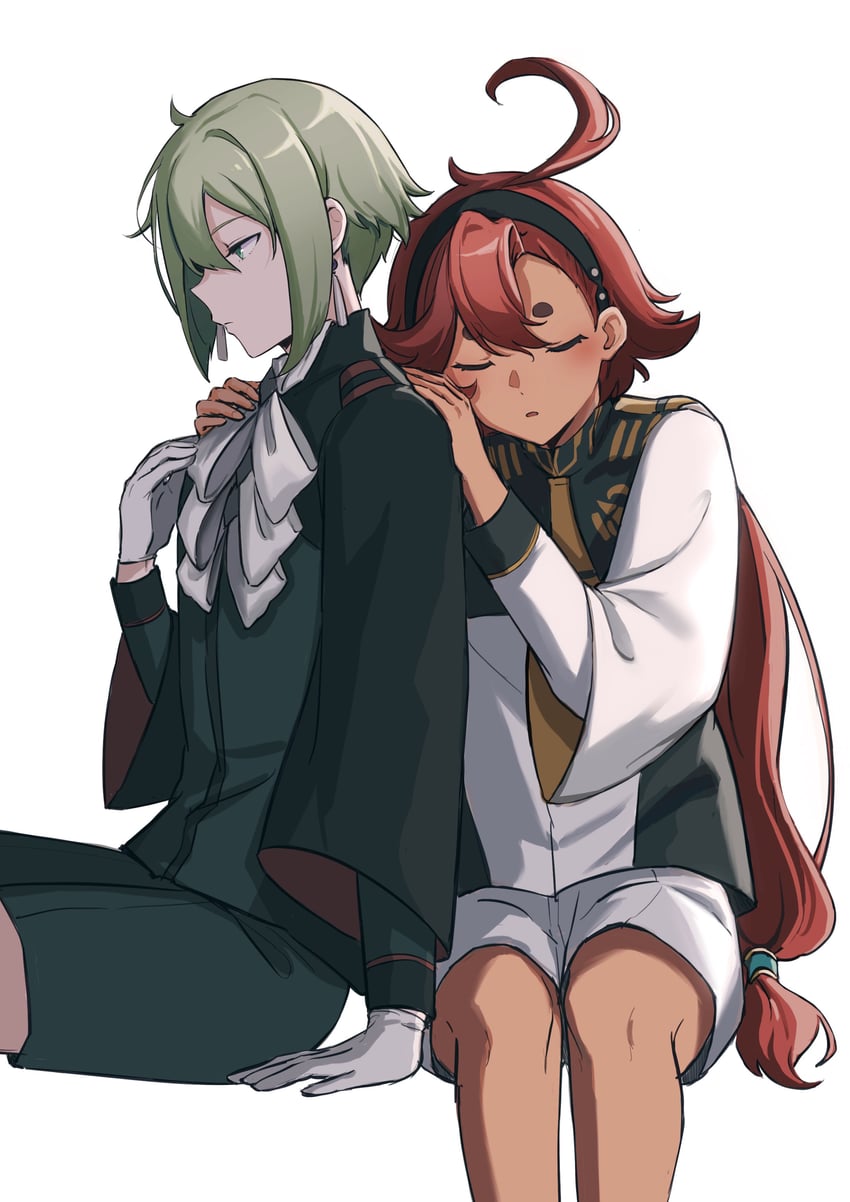 suletta mercury and elan ceres (gundam and 1 more) drawn by ikooto111