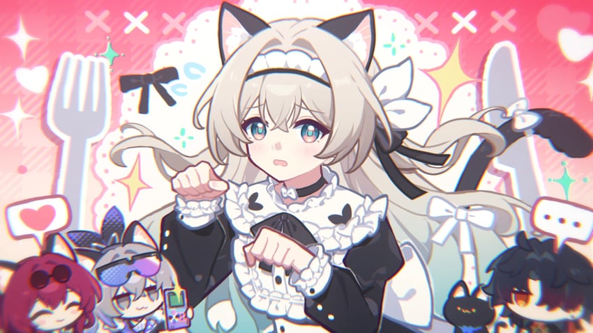 firefly, kafka, silver wolf, and blade (honkai and 1 more) drawn by xiaohutu