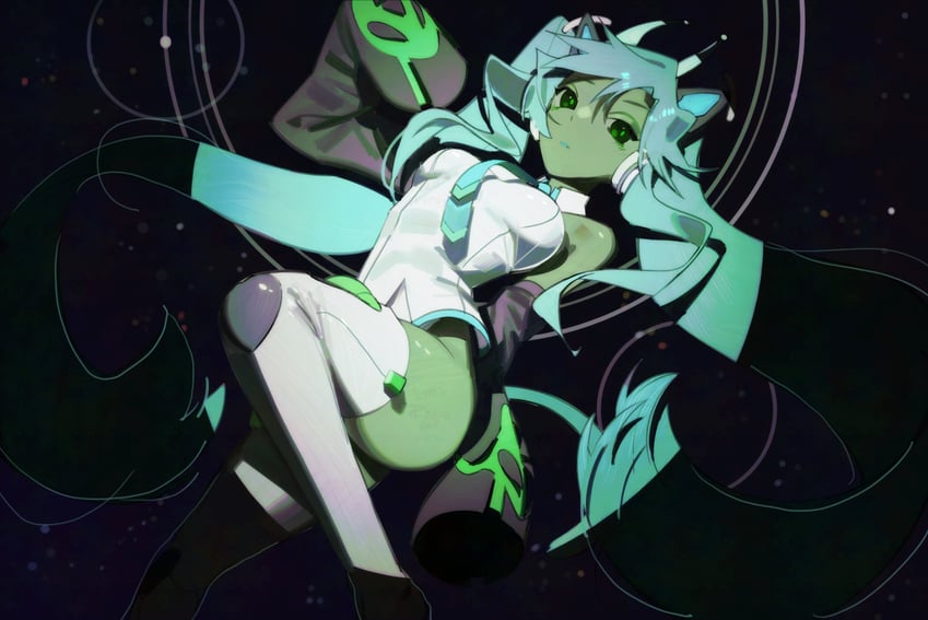 hatsune miku and glorpi miku (vocaloid) drawn by raneblu