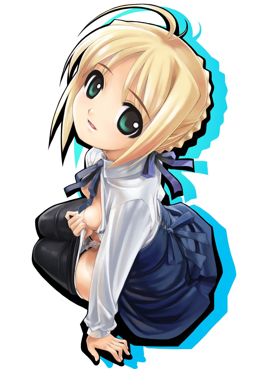 artoria pendragon and saber (fate and 1 more) drawn by mikazuki_akira!