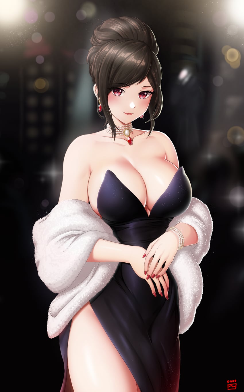 tifa lockhart (final fantasy and 2 more) drawn by finalcake