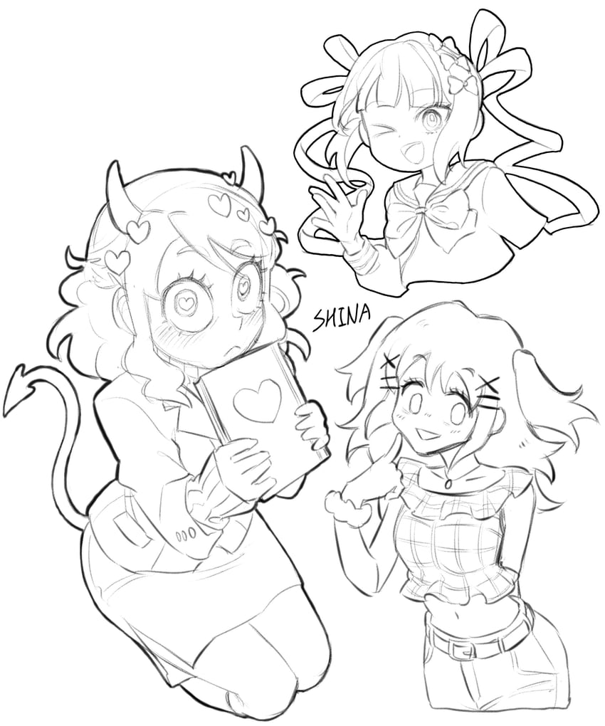 chouzetsusaikawa tenshi-chan, modeus, and lacey (helltaker and 2 more) drawn by shinakame-p