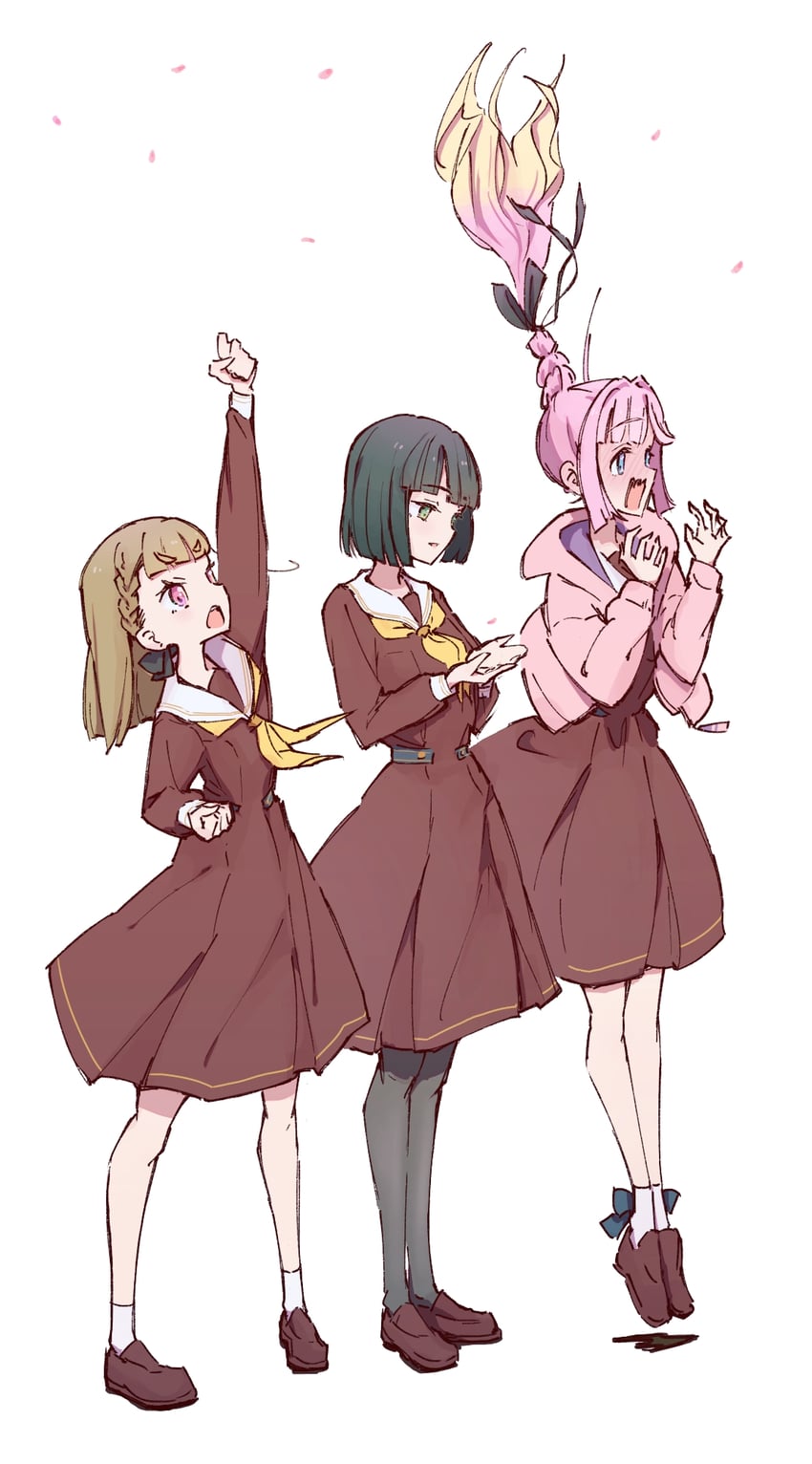momose ginko, anyoji hime, and kachimachi kosuzu (love live! and 1 more) drawn by lao_ren_xing