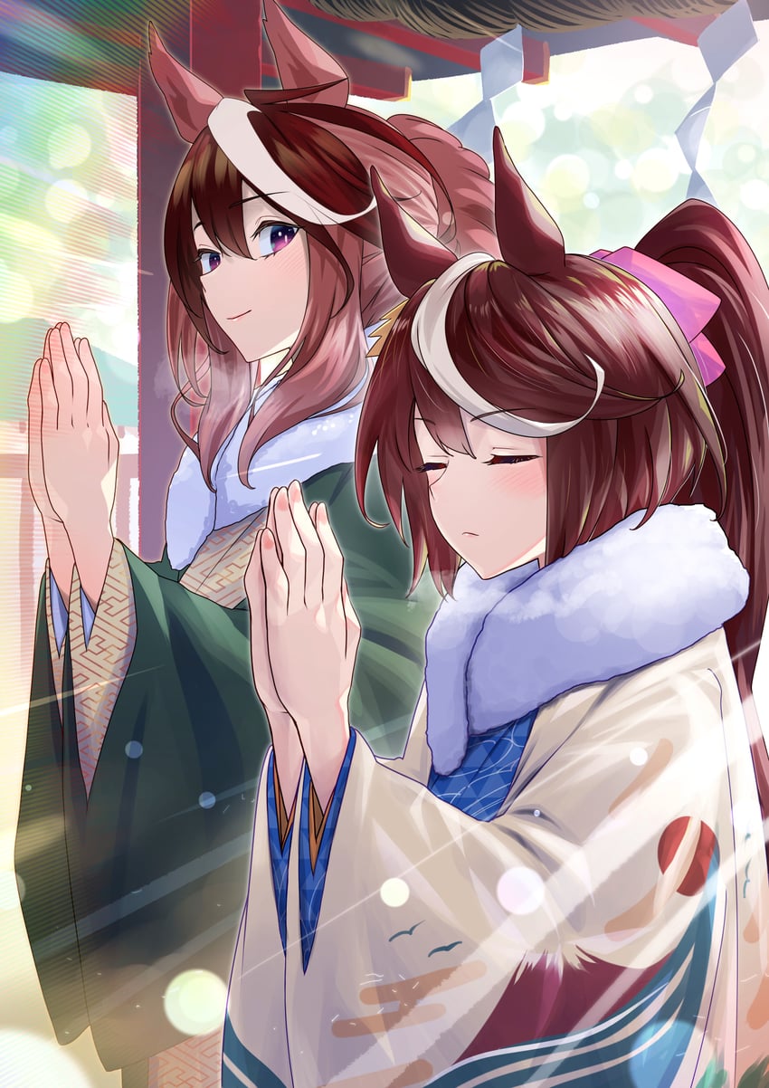 tokai teio and symboli rudolf (umamusume) drawn by nabe_puyo