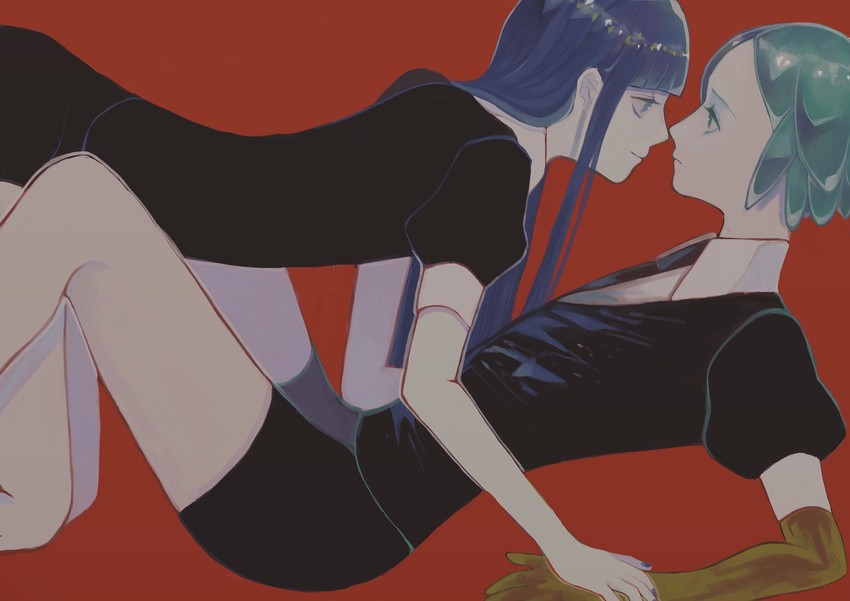 phosphophyllite and lapis lazuli (houseki no kuni) drawn by hyaku_(soy5m)