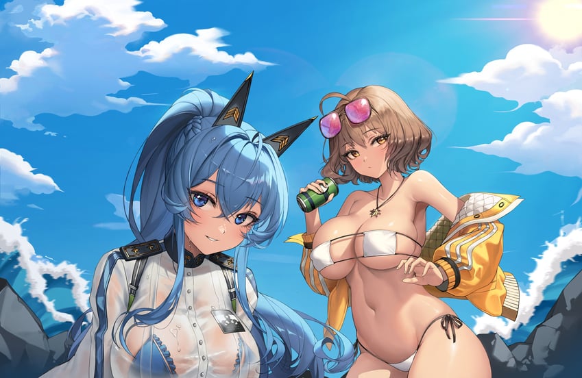 anis and helm (goddess of victory: nikke) drawn by 2v_(joyeong)