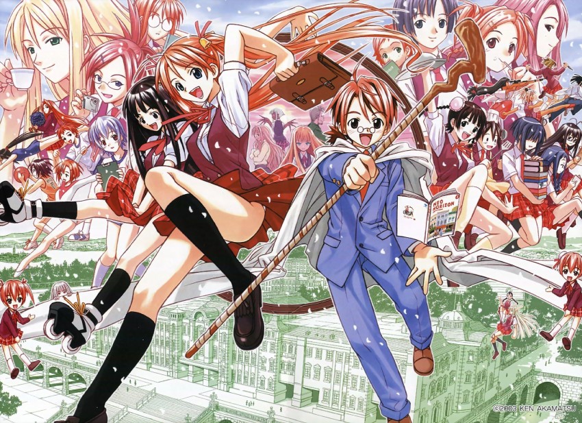 evangeline a.k. mcdowell, kagurazaka asuna, sakurazaki setsuna, miyazaki nodoka, ayase yue, and 29 more (mahou sensei negima!) drawn by akamatsu_ken